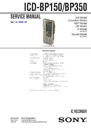 Сервисная инструкция Sony ICD-BP150, ICD-BP350 ― Manual-Shop.ru