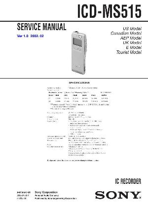 Сервисная инструкция Sony ICD-MS515 ― Manual-Shop.ru