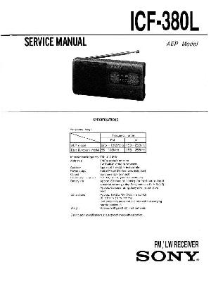Сервисная инструкция Sony ICF-380L ― Manual-Shop.ru