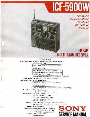 Сервисная инструкция Sony ICF-5900W  ― Manual-Shop.ru