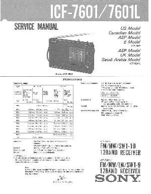 Сервисная инструкция Sony ICF-7601 ― Manual-Shop.ru