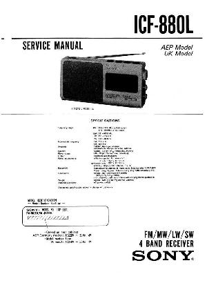 Сервисная инструкция Sony ICF-880L ― Manual-Shop.ru