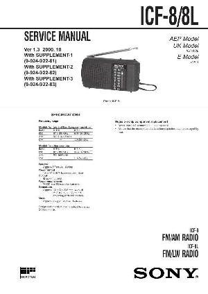 Сервисная инструкция Sony ICF-8 8L ― Manual-Shop.ru