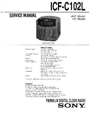 Сервисная инструкция Sony ICF-C102L  ― Manual-Shop.ru