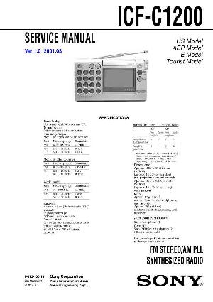 Сервисная инструкция Sony ICF-C1200 ― Manual-Shop.ru