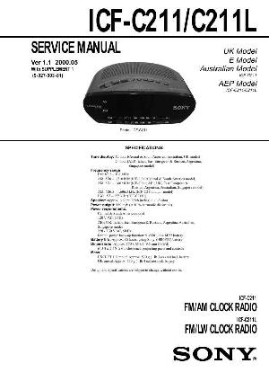 Сервисная инструкция Sony ICF-C211, ICF-C211L ― Manual-Shop.ru