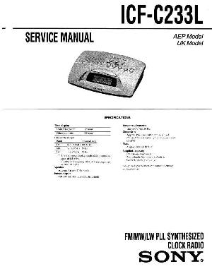 Сервисная инструкция Sony ICF-C233L ― Manual-Shop.ru