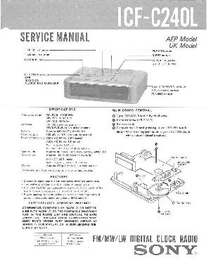 Сервисная инструкция Sony ICF-C240L ― Manual-Shop.ru