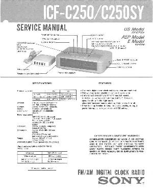 Сервисная инструкция Sony ICF-C250, ICF-C250SY ― Manual-Shop.ru