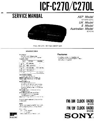 Сервисная инструкция Sony ICF-C270, ICF-C270L ― Manual-Shop.ru