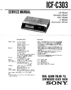 Сервисная инструкция Sony ICF-C303 ― Manual-Shop.ru