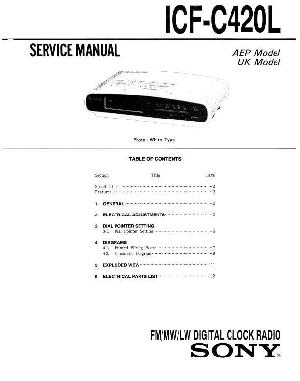 Сервисная инструкция Sony ICF-C420L ― Manual-Shop.ru