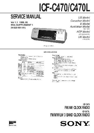 Сервисная инструкция Sony ICF-C470, ICF-C470L ― Manual-Shop.ru
