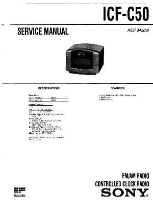 Сервисная инструкция Sony ICF-C50 ― Manual-Shop.ru