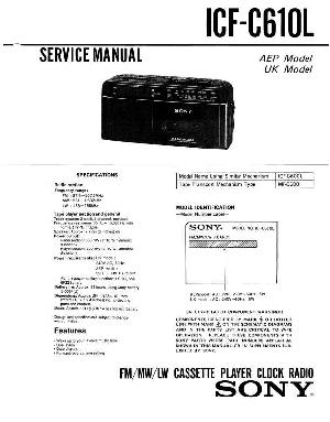 Сервисная инструкция Sony ICF-C610L ― Manual-Shop.ru