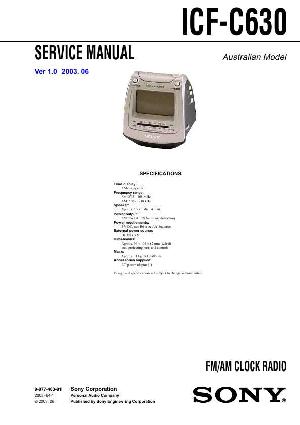Сервисная инструкция Sony ICF-C630 ― Manual-Shop.ru