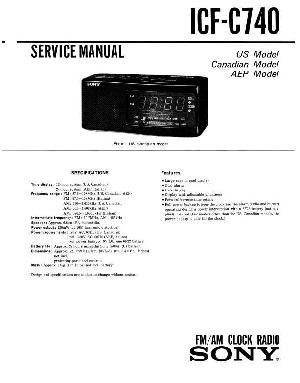 Сервисная инструкция Sony ICF-C740 ― Manual-Shop.ru