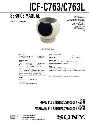 Сервисная инструкция Sony ICF-C763, ICF-C763L ― Manual-Shop.ru
