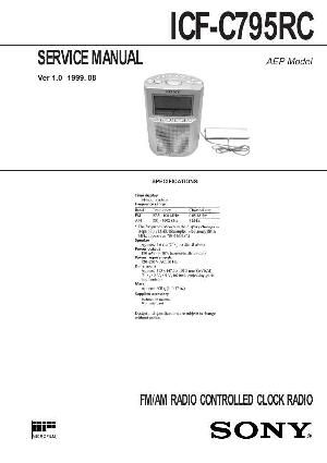 Сервисная инструкция Sony ICF-C795RC ― Manual-Shop.ru