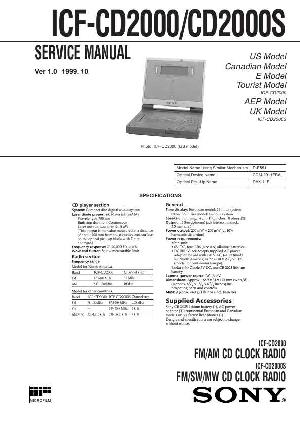 Сервисная инструкция Sony ICF-CD2000, ICF-CD2000S ― Manual-Shop.ru