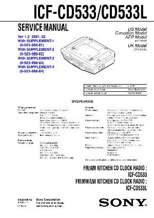 Сервисная инструкция Sony ICF-CD533 ― Manual-Shop.ru