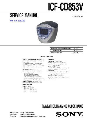 Сервисная инструкция Sony ICF-CD853V ― Manual-Shop.ru