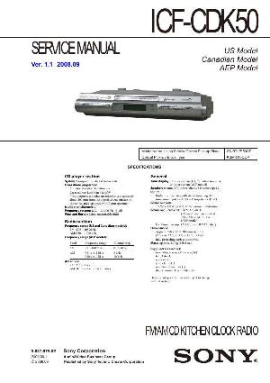 Сервисная инструкция Sony ICF-CDK50 ― Manual-Shop.ru