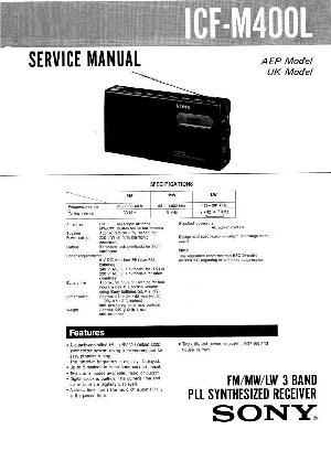 Сервисная инструкция Sony ICF-M400L ― Manual-Shop.ru