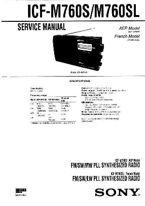 Сервисная инструкция Sony ICF-M760S, ICF-M760SL ― Manual-Shop.ru