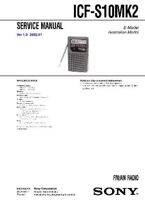 Сервисная инструкция Sony ICF-S10MK2 ― Manual-Shop.ru