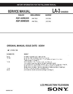 Сервисная инструкция Sony KDF-42WE655, KDF-50WE655 LA-3 ― Manual-Shop.ru