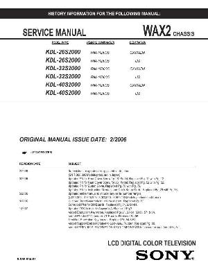 Сервисная инструкция Sony KDL-26S2000, KDL-32S2000, KDL-40S2000, WAX2  ― Manual-Shop.ru