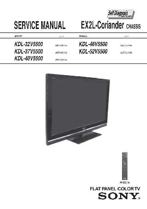 Service manual Sony KDL-32V5500, KDL-37V5500, KDL-40V5500, KDL-46V5500, KDL-52V5500, EX2L-CORIANDER ― Manual-Shop.ru