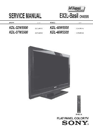Сервисная инструкция Sony KDL-32W5500, KDL-37W5500, KDL-40W5500, KDL-46W5500 EX2L-BASIL ― Manual-Shop.ru
