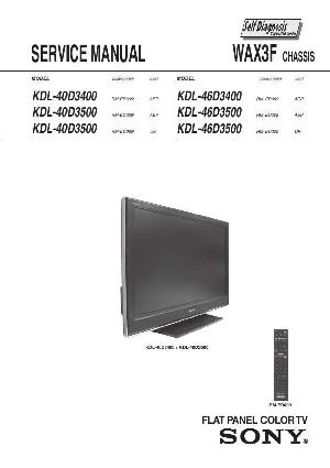 Сервисная инструкция Sony KDL-46D3400, KDL-D3500, WAX3F chassis ― Manual-Shop.ru