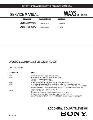 Service manual Sony KDL-46S2000 ― Manual-Shop.ru