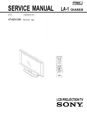 Сервисная инструкция Sony KF-60DX100K, LA-1 ― Manual-Shop.ru