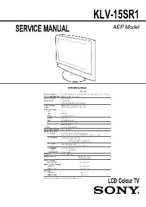 Сервисная инструкция Sony KLV-15SR1 ― Manual-Shop.ru