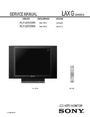 Сервисная инструкция Sony KLV-20G300A, LAX-G ― Manual-Shop.ru