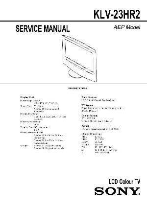 Сервисная инструкция Sony KLV-23HR2 ― Manual-Shop.ru