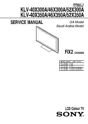 Сервисная инструкция Sony KLV-40X300A, KLV-40X350A, KLV-46X300A, KLV-46X350A, KLV-52X300A, KLV-52X350A ― Manual-Shop.ru