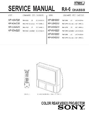 Сервисная инструкция Sony KP-43HT20, RA-6 ― Manual-Shop.ru