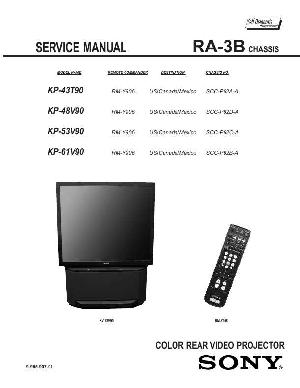 Сервисная инструкция Sony KP-43T90, KP-48V90, KP-53V90, KP-61V90, шасси RA-3B ― Manual-Shop.ru
