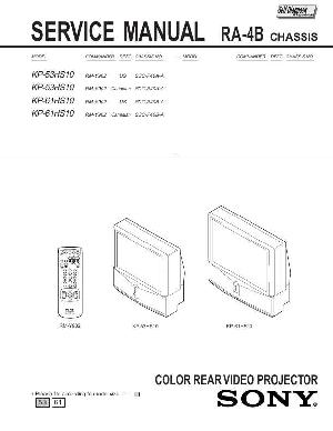 Сервисная инструкция Sony KP-53HS10, KP-61HS10, RA-4B chassis ― Manual-Shop.ru