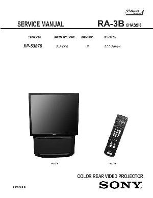 Сервисная инструкция Sony KP-53S76, RA-3B ― Manual-Shop.ru