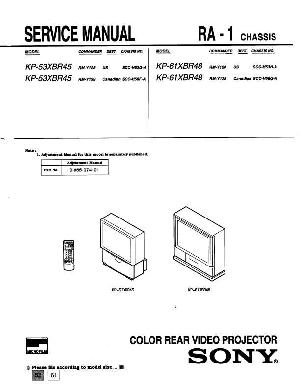 Сервисная инструкция Sony KP-53XBR45, KP-61XBR48 ― Manual-Shop.ru