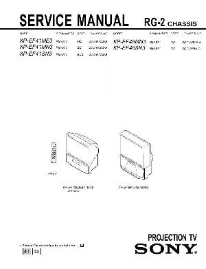 Сервисная инструкция Sony KP-EF41, RG-2-chassis ― Manual-Shop.ru
