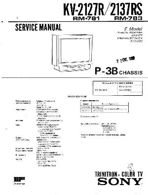 Сервисная инструкция Sony KV-2127R, KV-2137RS, P-3B ― Manual-Shop.ru