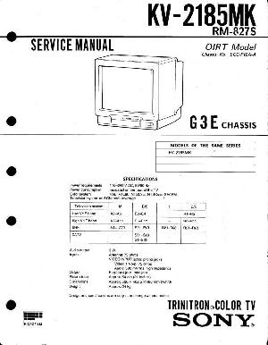Сервисная инструкция Sony KV-2185MK, G3E ― Manual-Shop.ru