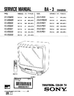Сервисная инструкция Sony KV-21R20, KV-21RS20 BA-3 ― Manual-Shop.ru